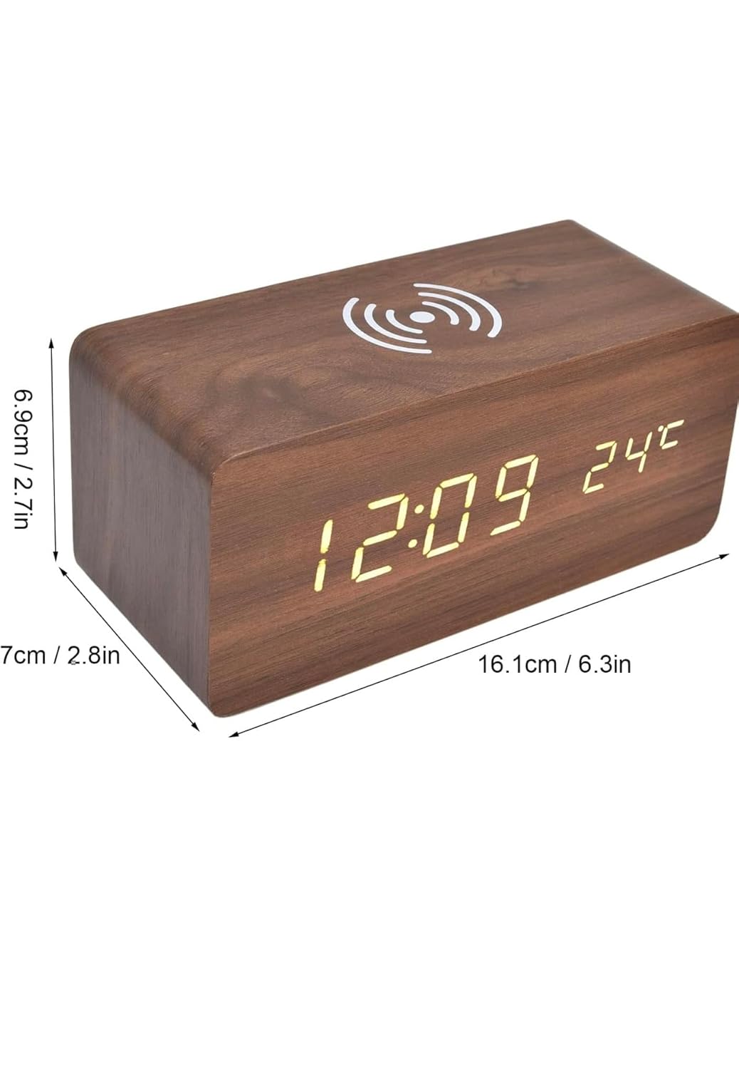 Premium Wooden Digital Alarm Clock