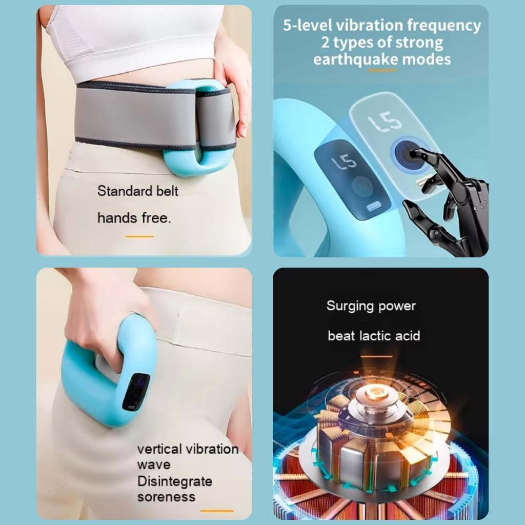 Juragh Full Body Massager Ring Device for Relaxation & Muscle Comfort | Mini Handheld Massager for Back, Neck, Shoulder | 8 Speed Modes for Women & Men - 1Pcs (Multicolor)