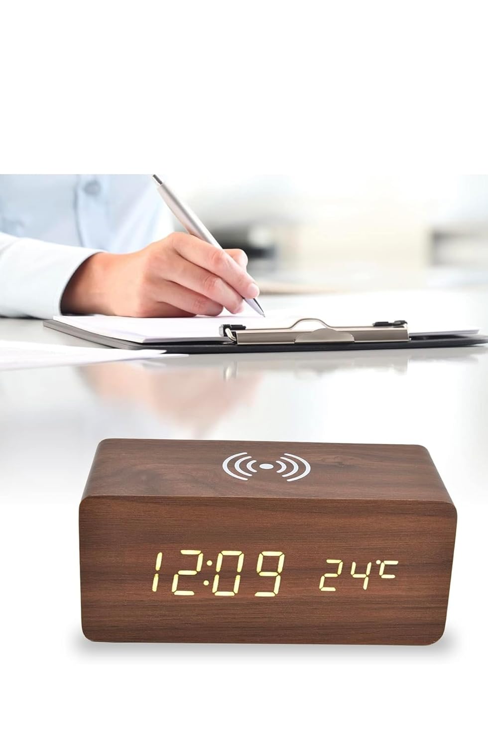 Premium Wooden Digital Alarm Clock