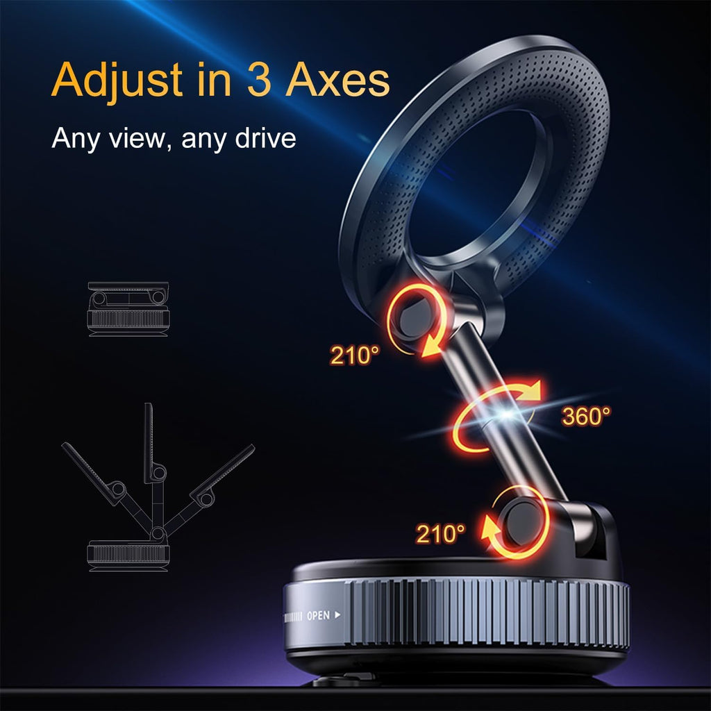 360° Rotating Magnetic Vacuum Suction
