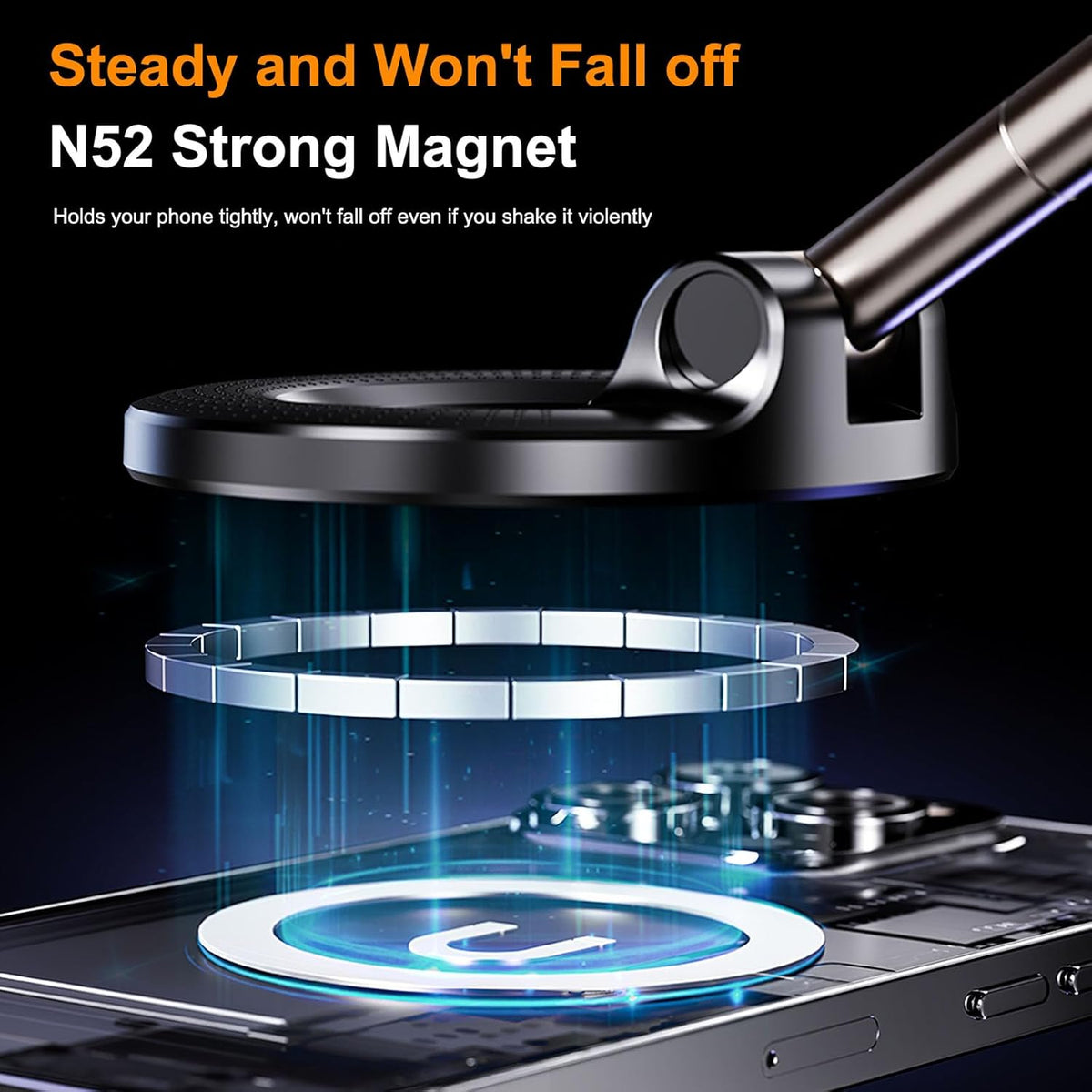 360° Rotating Magnetic Vacuum Suction