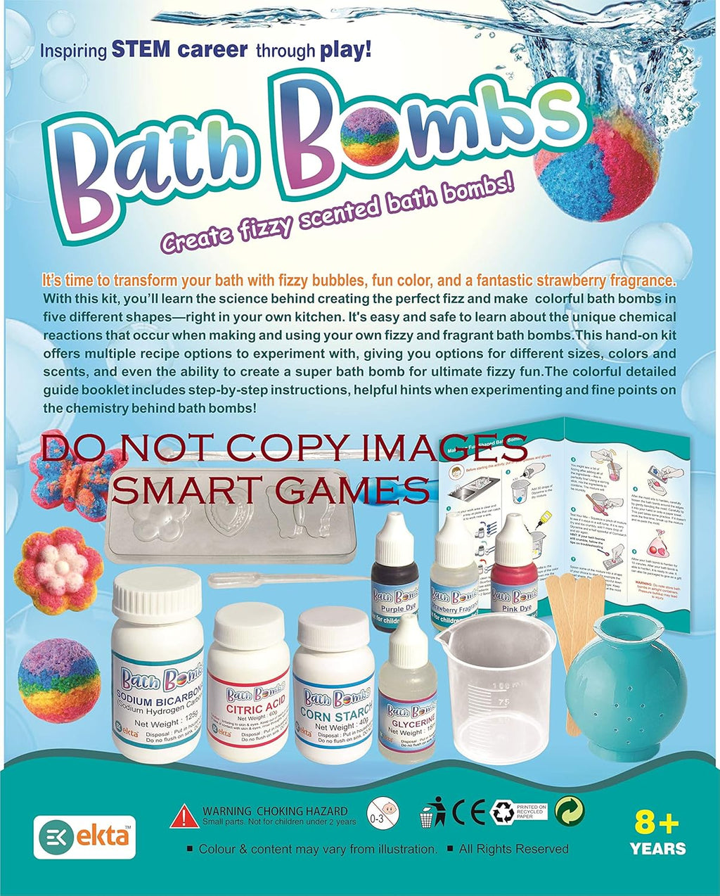 EKTA Bath Bombs Create Fizzy Scented Bath Bombs!