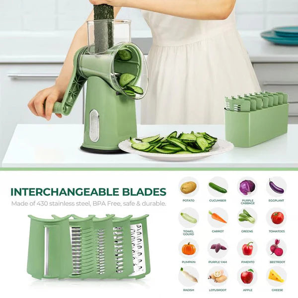 4 in 1 Rotary Drum Vegetable Grater & Slicer